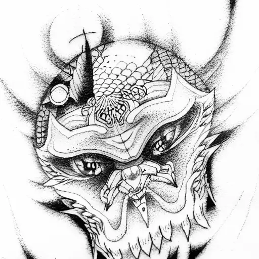 tengu tattoo design idea