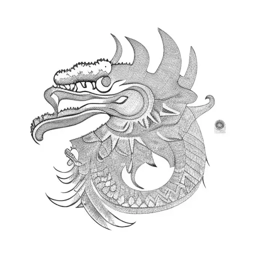 sun,ra, leo, rooster, caiman, Quetzalcóatl tattoo design idea