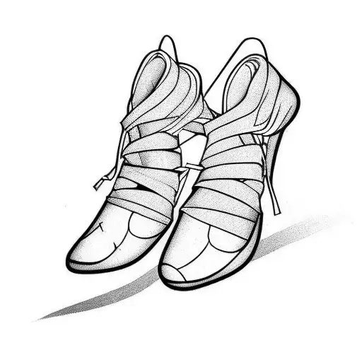 dancing shoes tattoo design idea