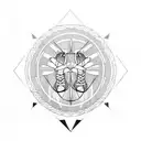 dancing shoes tattoo design idea