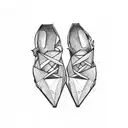 dancing shoes tattoo design idea