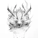 fire in a rain  tattoo design idea