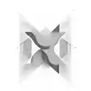 A dotwork tattoo of the letter 'I' transformed into a sleek and futuristic Subaru car tattoo design idea