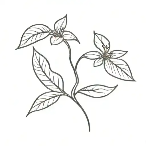 Bean sprout tattoo design idea