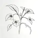 Bean sprout tattoo design idea