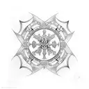 King's Crown cross tattoo design idea