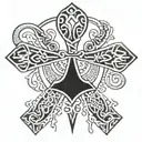 ankh with a scorpion wrapped tattoo design idea