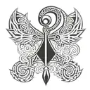 ankh with a scorpion wrapped tattoo design idea