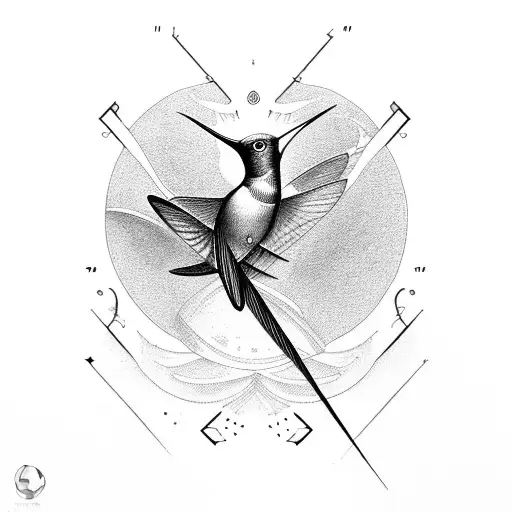 “1930” with humming bird on the zero tattoo design idea