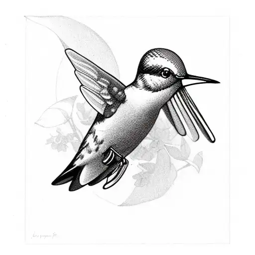 “1930” with humming bird on the 0 tattoo design idea