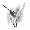“1930” with humming bird on the 0 tattoo design idea