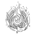 pure water tattoo design idea