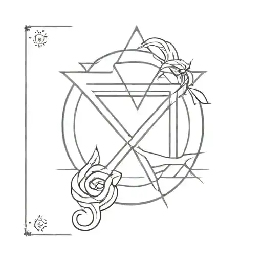 Capricorn, Aquarius, cancer zodiac sign intertwined tattoo design idea