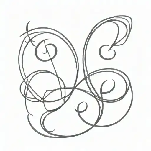 Capricorn, Aquarius, cancer zodiac sign intertwined tattoo design idea