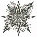 Cuban Star Symbol: Place the Cuban star prominently in the upper arm area. Position it so that it appears to be rising f tattoo design idea