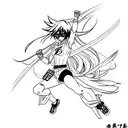 Asuka in a dynamic action pose, showcasing her strength and determination tattoo design idea