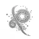 question mark tattoo design idea