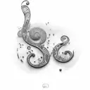 question mark tattoo design idea