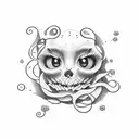 question mark tattoo design idea