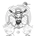 max stirner engels drawing tattoo design idea