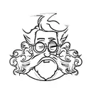 max stirner engels drawing tattoo design idea