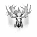 moose tattoo design idea