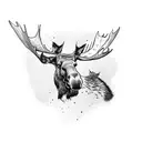moose tattoo design idea