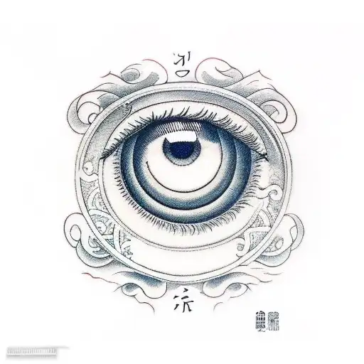 eye devil tattoo design idea