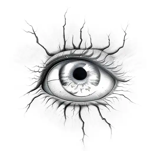 eye devil tattoo design idea