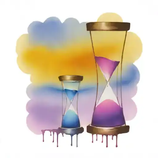 Emo inspired hourglass tattoo design idea