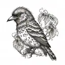 bird with a semi colon tattoo design idea
