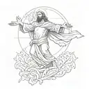 Christ ascending from line of David  tattoo design idea