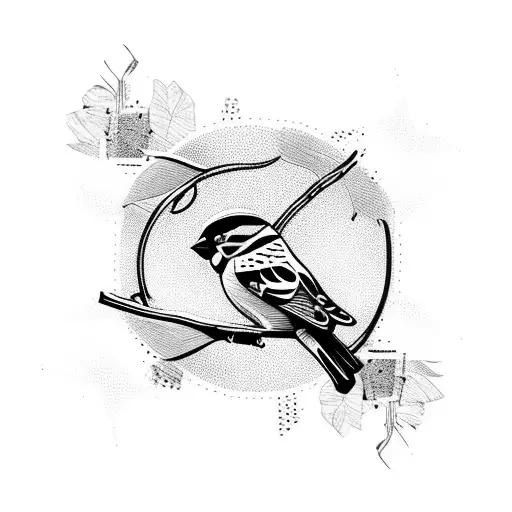 Sparrow tattoo design idea