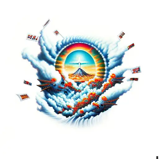 klamahama is a depition of a place where heaven and hell are the same tattoo design idea