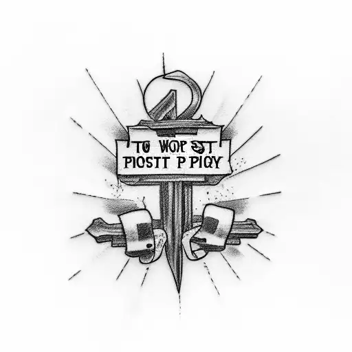 tattoo with words prepare for the worst pray for the best with crosses in between worst and pray tattoo design idea