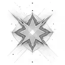 north star minimalist tattoo design idea