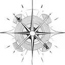 simplistic compass broken celtic tattoo design idea