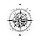 simplistic compass broken celtic tattoo design idea