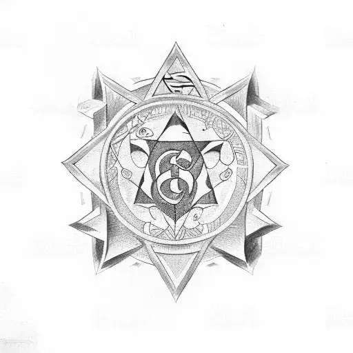 Seal of solomon tattoo design idea