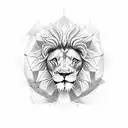 Lion emerging from the Seal of solomon tattoo design idea