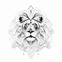 Lion emerging from the Seal of solomon tattoo design idea