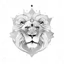 Lion emerging from the Seal of solomon tattoo design idea