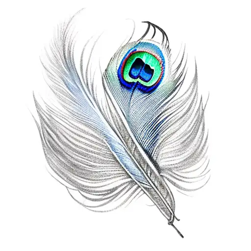 peacock feather tattoo design idea