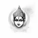 lord krishna  tattoo design idea