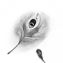 peacock feather tattoo design idea