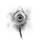 peacock feather tattoo design idea