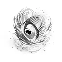 peacock feather tattoo design idea