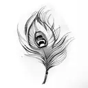 peacock feather tattoo design idea