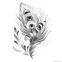 peacock feather tattoo design idea