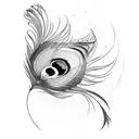 peacock feather tattoo design idea